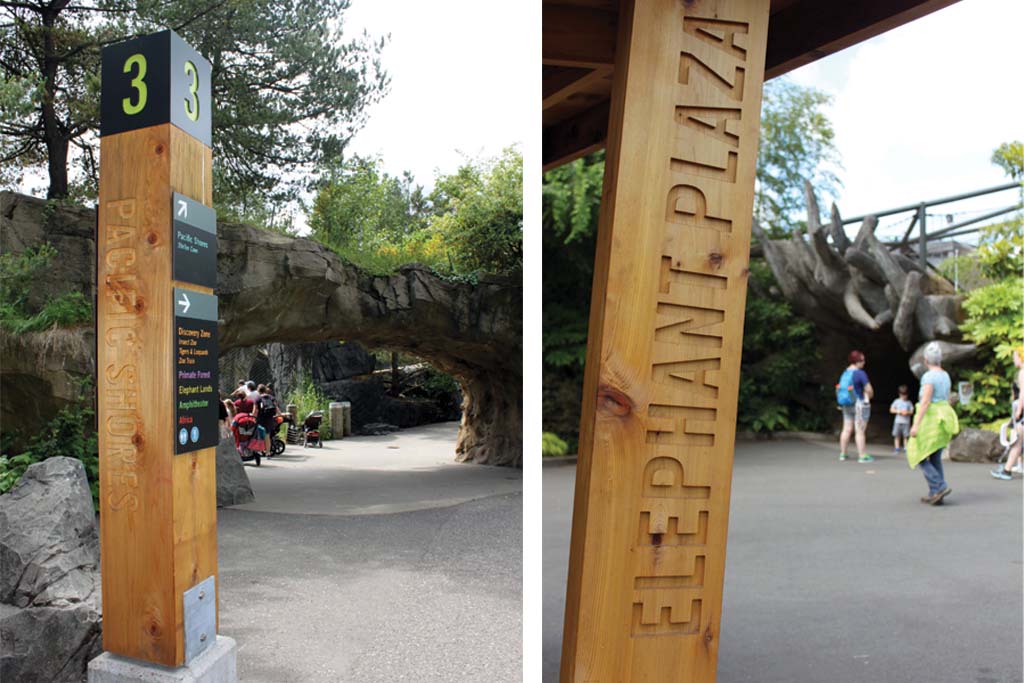 Oregon Zoo wayfinding signage