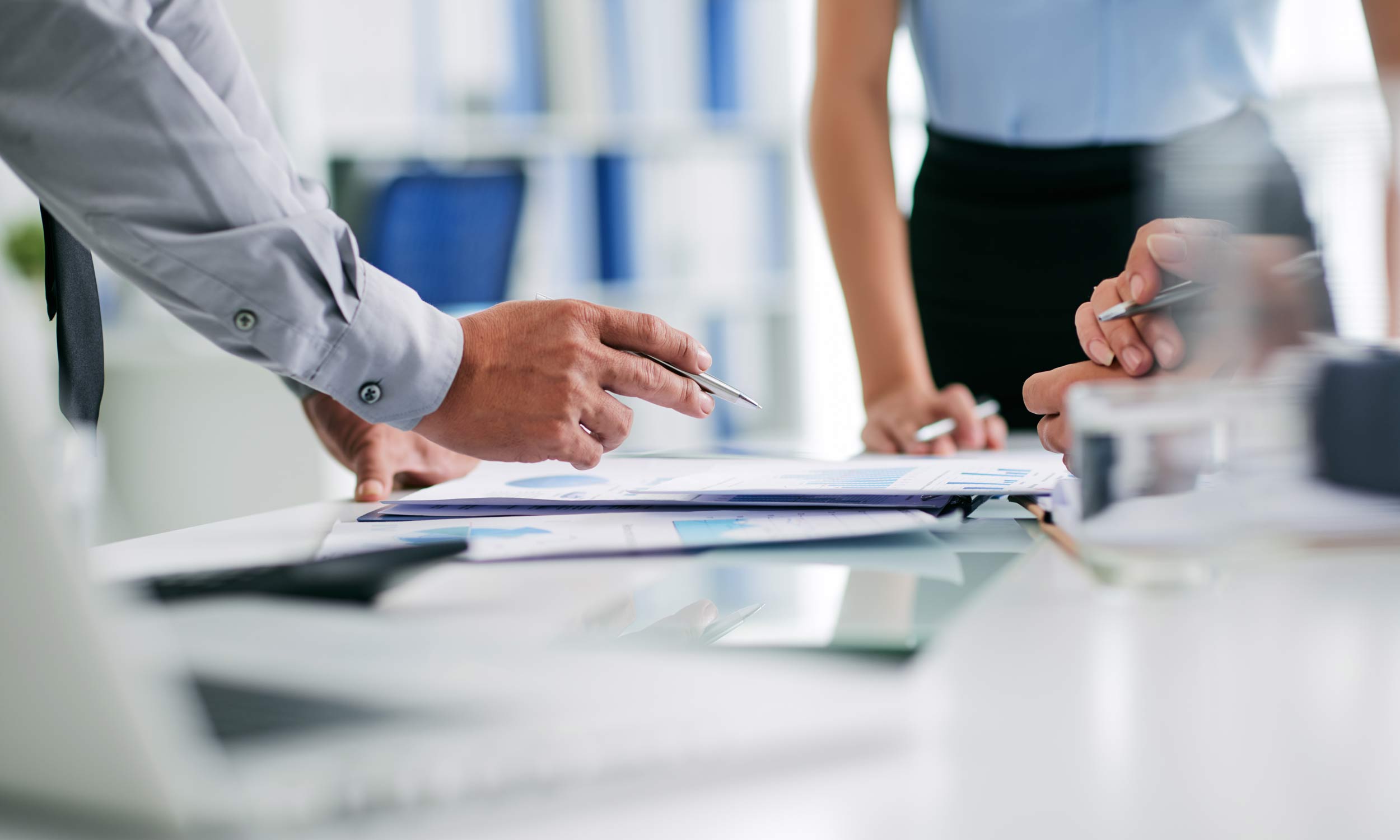 Business people at a table